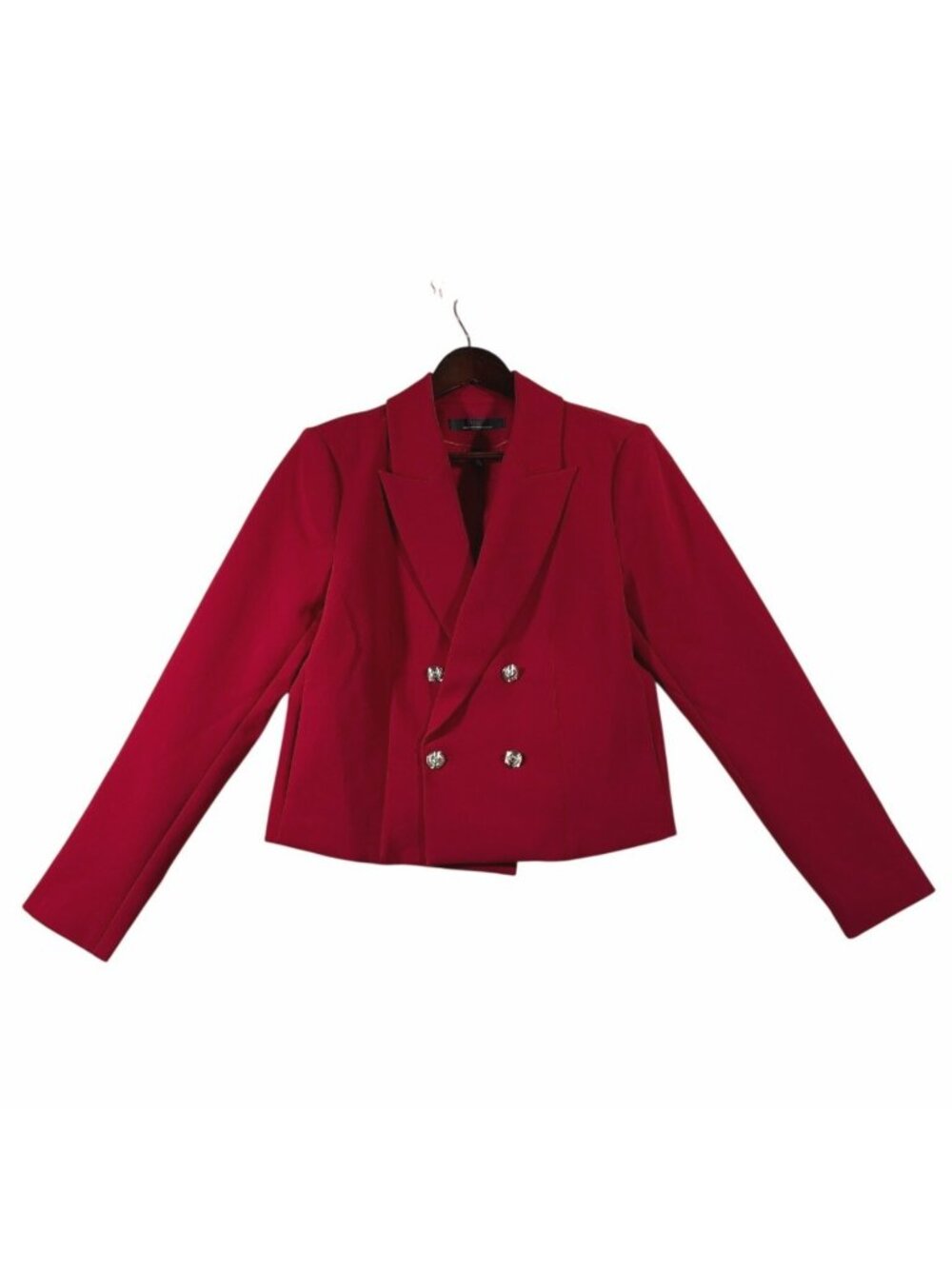 WHBM Red Cropped Blazer Women’s Double-Breasted Size 10